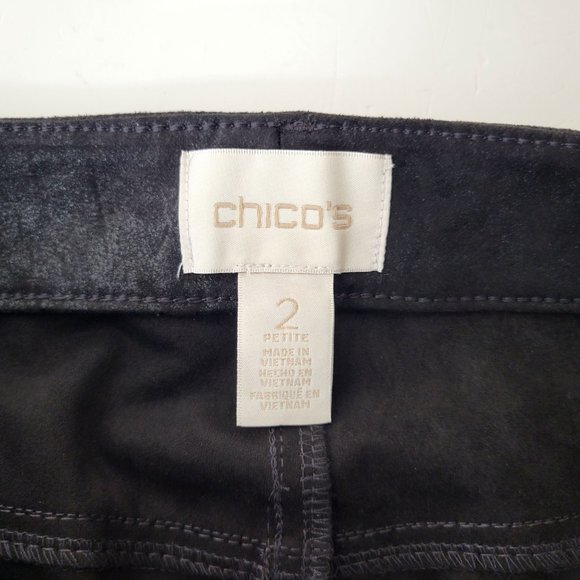 Chico's Black Faux Suede Pants - Picture 3 of 3